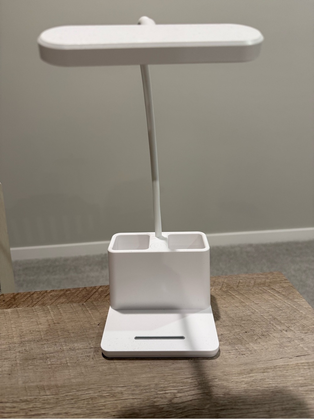 White LED Desk Lamp with Organizer
